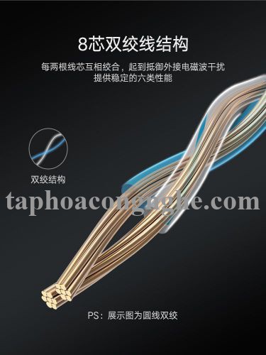 Ugreen 60818 15M màu Đen Cáp mạng LAN cat6 Đầu bấm kim loại NW101 30060818